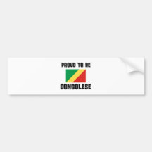 Orgulloso ser CONGOLÉS Pegatina De Parachoque