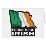 Orgulloso ser día irlandés/de St Patrick Tarjetón
