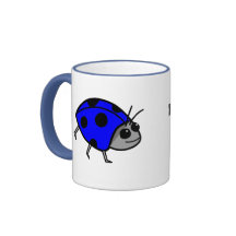 Orgulloso ser diversa mariquita azul taza