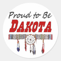 Orgulloso ser etiquetas o pegatinas de Dakota