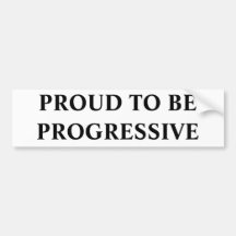 ORGULLOSO SER PROGRESIVO PEGATINA DE PARACHOQUE