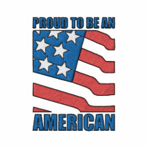 Orgulloso ser una camisa bordada americano