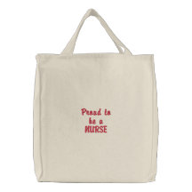 ¡Orgulloso ser una enfermera! Bolsa De Mano Bordada