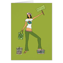 Orgulloso ser una tarjeta VERDE del saludo/de nota