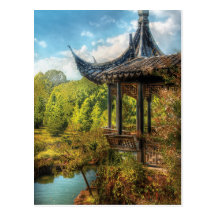 Oriental - de un cuento de hadas chino postal
