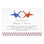 Origami Cranes el boda (azul - el naranja quemado) Anuncios Personalizados