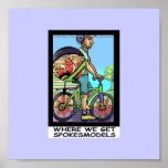 Origen del poster divertido de la bicicleta divert