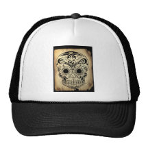 Original dibujada por el cráneo del azúcar del art gorros  