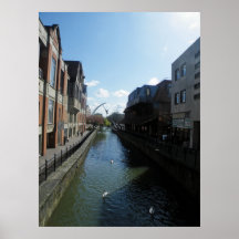 Orilla del agua, Lincoln, Inglaterra, Reino Unido Poster