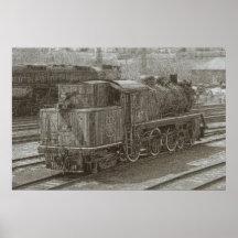 Orint del arte de la locomotora de vapor poster
