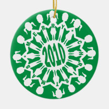 Ornamento 2010 del navidad del copo de nieve adorno de navidad