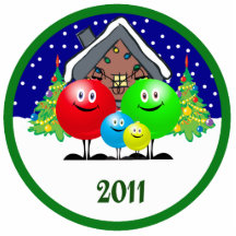 Ornamento 2011 del navidad de la familia esculturas fotográficas
