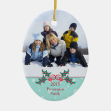 Ornamento adaptable de la foto de familia del aceb ornamento de navidad