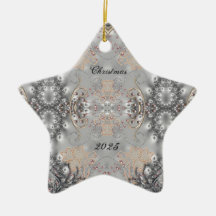 Ornamento adornado de la estrella del estilo del V Adornos De Navidad