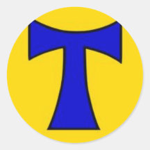 Ornamento amarillo azul de la cadena del pegatina 