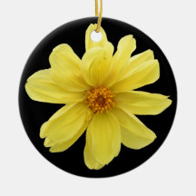 Ornamento amarillo de la margarita ornamento para arbol de navidad