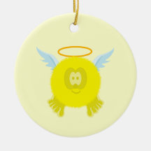 Ornamento amarillo de Pom Pom PAL del ángel Adorno De Reyes