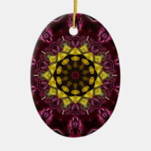 Ornamento amarillo púrpura del navidad del caleido ornamento de navidad