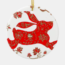 Ornamento, año chino del conejo ornamento para arbol de navidad
