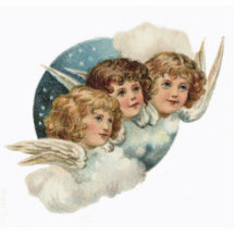 Ornamento antiguo del navidad de los ángeles del v esculturas fotográficas