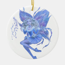 Ornamento azul de la hada del navidad ornamento para arbol de navidad