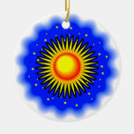 Ornamento azul de Sun Ornamentos De Reyes