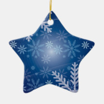 Ornamento azul del navidad de los copos de nieve adornos