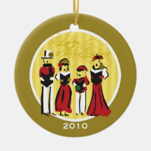 Ornamento caprichoso de Caroling del navidad Adorno De Navidad