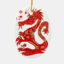 Ornamento chino de la astrología del dragón ornaments para arbol de navidad