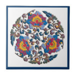 Ornamento chino de las flores azulejos ceramicos
