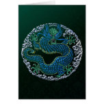 Ornamento chino del dragón tarjeton
