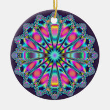 Ornamento colorido del medallón del fractal adorno de reyes