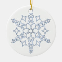 Ornamento cristalino azul helado del copo de nieve adorno para reyes