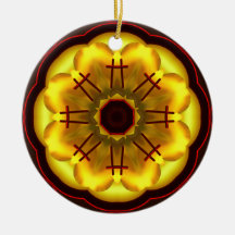 ORNAMENTO CRUZADO DE KALEIDSCOPE ORNAMENTO DE NAVIDAD
