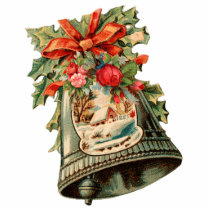 Ornamento de Bell de la Navidad del vintage esculturas fotograficas