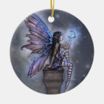 Ornamento de hadas de la fantasía de la luna azul ornamento para reyes magos