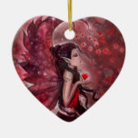 Ornamento de hadas de los corazones de la tarjeta  adorno