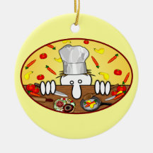 Ornamento de Kilroy del cocinero Adorno De Navidad