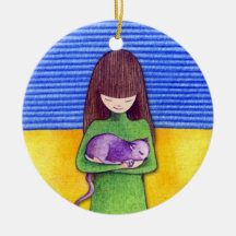 Ornamento de la abrazo del gato ornato
