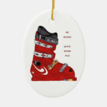 Ornamento de la bota de esquiar adornos de navidad