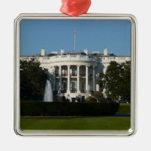 Ornamento de la Casa Blanca del navidad Ornatos