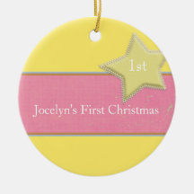 Ornamento de la estrella del rosa y del amarillo ornaments para arbol de navidad