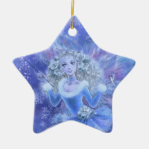 Ornamento de la fantasía - navidad azul de hadas ornamente de reyes
