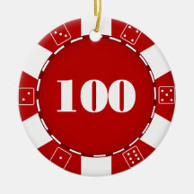 Ornamento de la ficha de póker de 100 dólares ornato