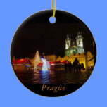 Ornamento de la noche de la Navidad de Praga adornos