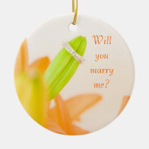 Ornamento de la propuesta de matrimonio adorno de navidad