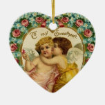 Ornamento de la tarjeta del día de San Valentín de Adorno De Reyes