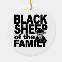 Ornamento de las OVEJAS NEGRAS, personalizar Ornamento Para Arbol De Navidad