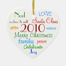 Ornamento de las palabras del navidad adorno de navidad