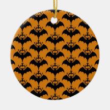Ornamento de los palos anaranjados de Halloween Adorno